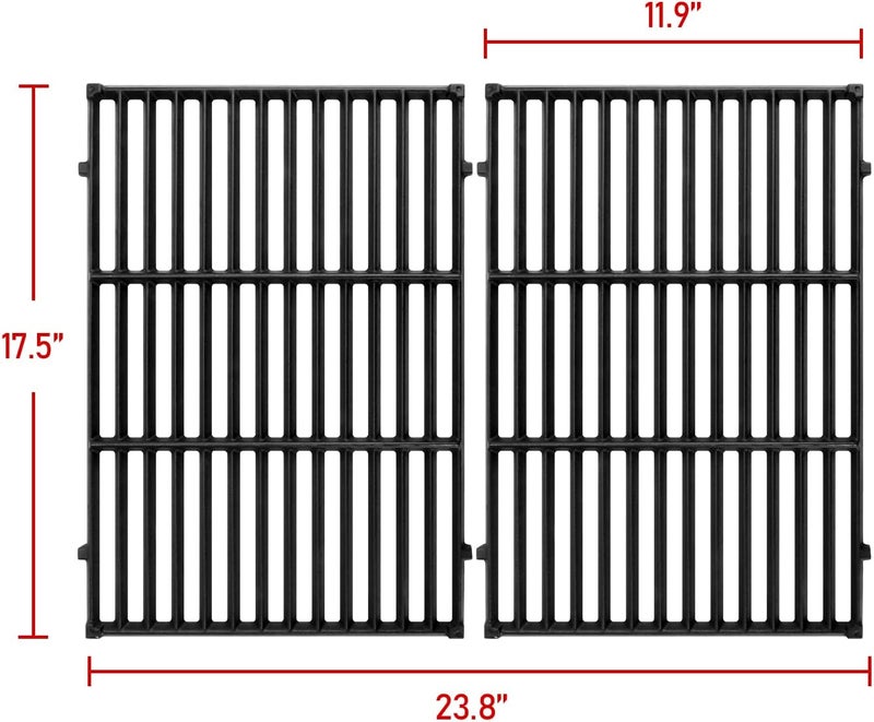GGC 7638/7639 Grill Grates for Weber Spirit &Spirit II 300 Series, 17.5" Grill Parts for Weber Spirit E/S 310, E/S 320, E/S 330, Spirit 700, Genesis Silver B/C, Gold B/C 1000-3500 Gas Grill - Image 2